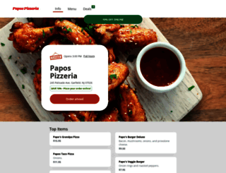 papospizza.com screenshot