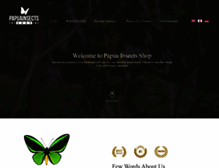 papuainsectsshop.com screenshot