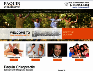 paquinchiropractic.com screenshot