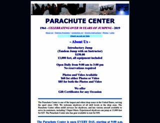 parachutecenter.com screenshot