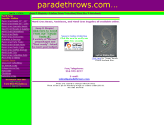paradethrows.com screenshot