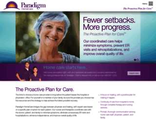 paradigmhomecare.com screenshot