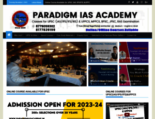 paradigmiasacademy.in screenshot
