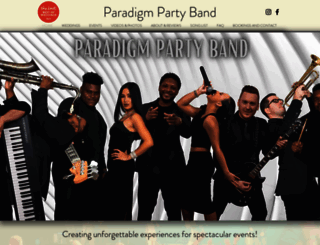 paradigmpartyband.com screenshot