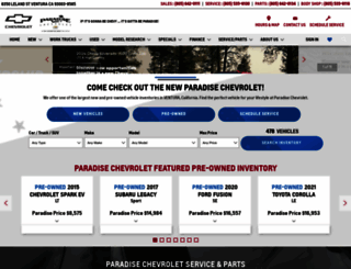 paradisechevrolet.com screenshot