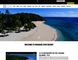 paradisecoveresortfiji.com screenshot