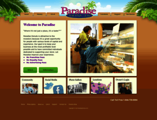 paradisedonuts.com screenshot