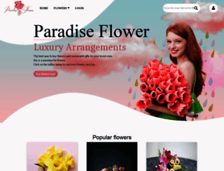 paradiseflower.ca screenshot