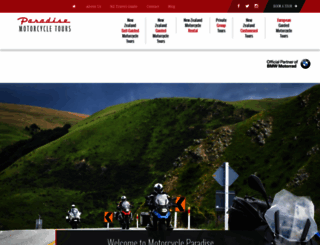 paradisemotorcycletours.co.nz screenshot