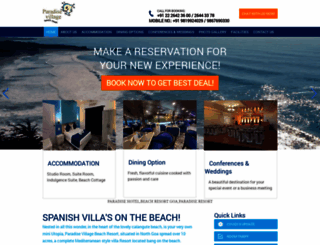 paradisevillage.co.in screenshot