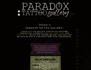 paradoxtattoogallery.com screenshot