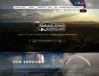 paraglidingqueensland.com screenshot