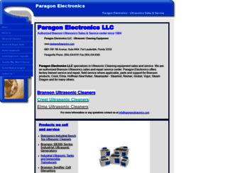 paragonultrasonics.com screenshot