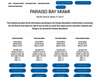 paraisobaycondomiami.com screenshot