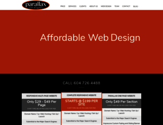 parallaxwebdesigners.com screenshot