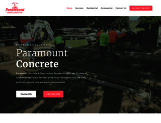 paramount-concrete.com screenshot