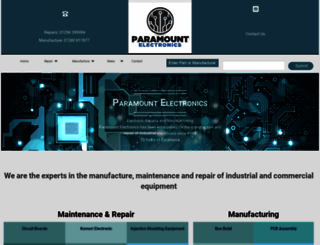 paramountelectronics.co.uk screenshot