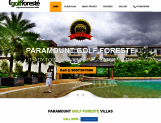 paramountgolfforestevillas.co.in screenshot