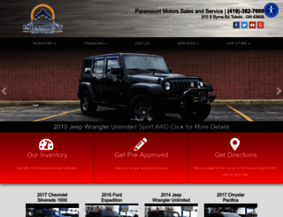 paramountmotors.net screenshot