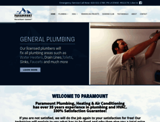 paramountplumbing.net screenshot