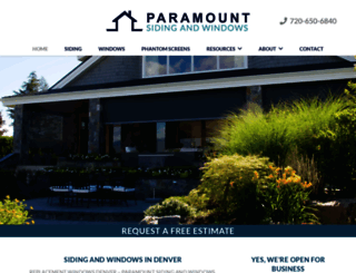 paramountsidingandwindows.com screenshot