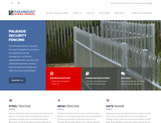 paramountsteelfence.co.uk screenshot