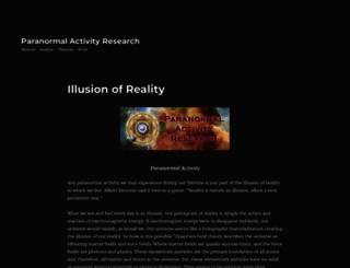 paranormalactivityresearch.com screenshot