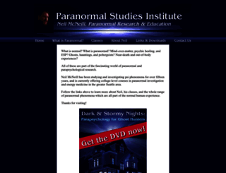 paranormalstudies.org screenshot