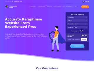 paraphrasegenerator.com screenshot