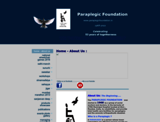 paraplegicfoundation.in screenshot