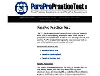parapropracticetest.com screenshot