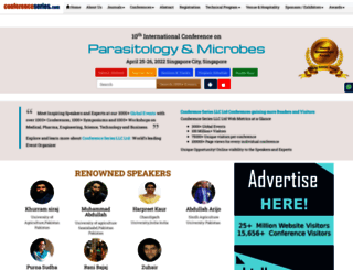 parasitology.microbiologyconferences.com screenshot