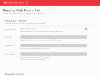 parentpay.scholastic.ca screenshot