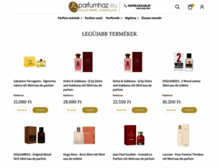 parfumhaz.eu screenshot