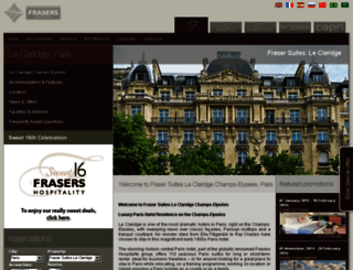 paris-claridge.frasershospitality.com screenshot