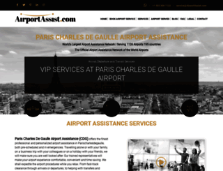 parischarlesdegaulleairportassistance.com screenshot