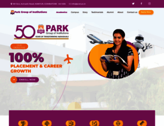 park.ac.in screenshot