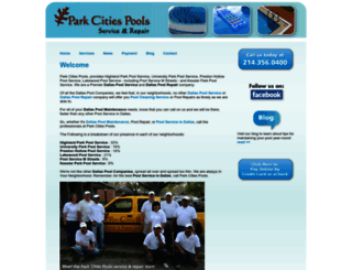 parkcitiespools.com screenshot