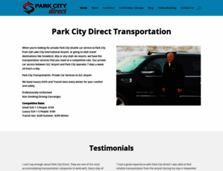 parkcitydirectshuttle.com screenshot