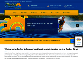 parkerboatrentals.com screenshot