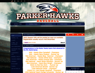 parkerhawksbaseball.leag1.com screenshot