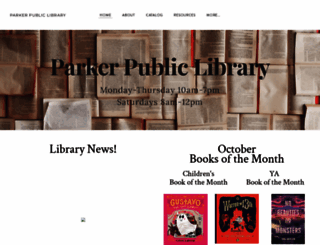 parkerpubliclibrary.com screenshot