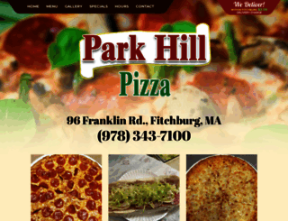 parkhillpizza.com screenshot