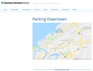 parking.downtowncleveland.com screenshot