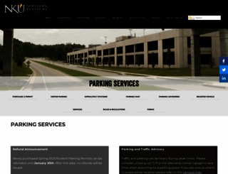 parking.nku.edu screenshot