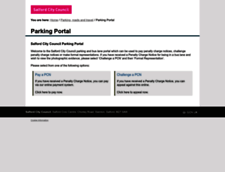 parking.salford.gov.uk screenshot