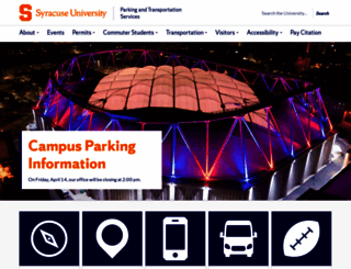 parking.syr.edu screenshot