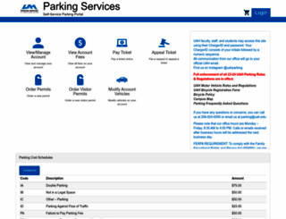 parking.uah.edu screenshot