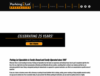 parkinglotspecialties.com screenshot