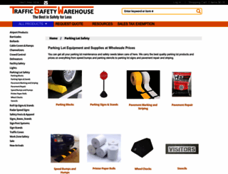 parkinglotwarehouse.com screenshot